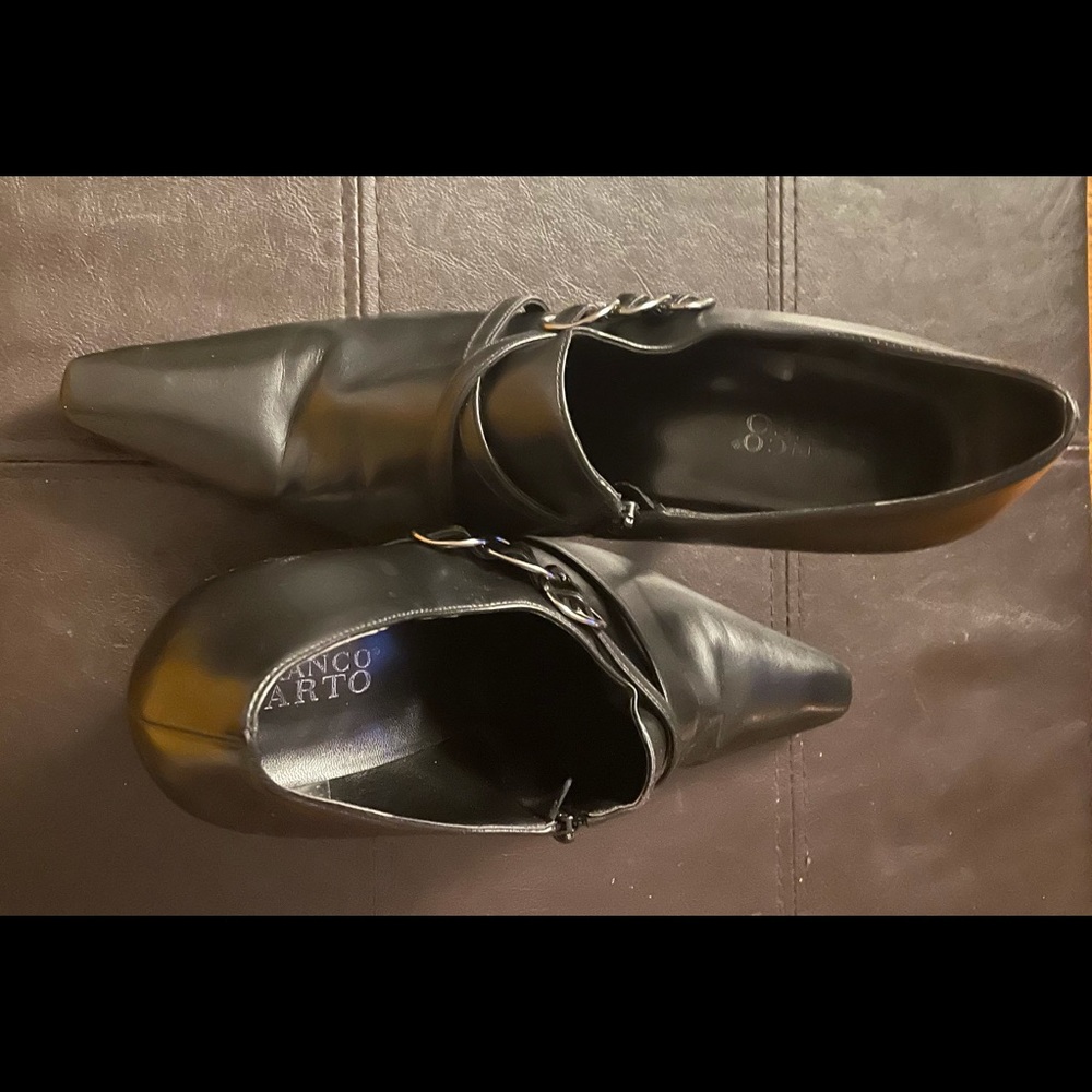 Black Franco Sarto leather booties